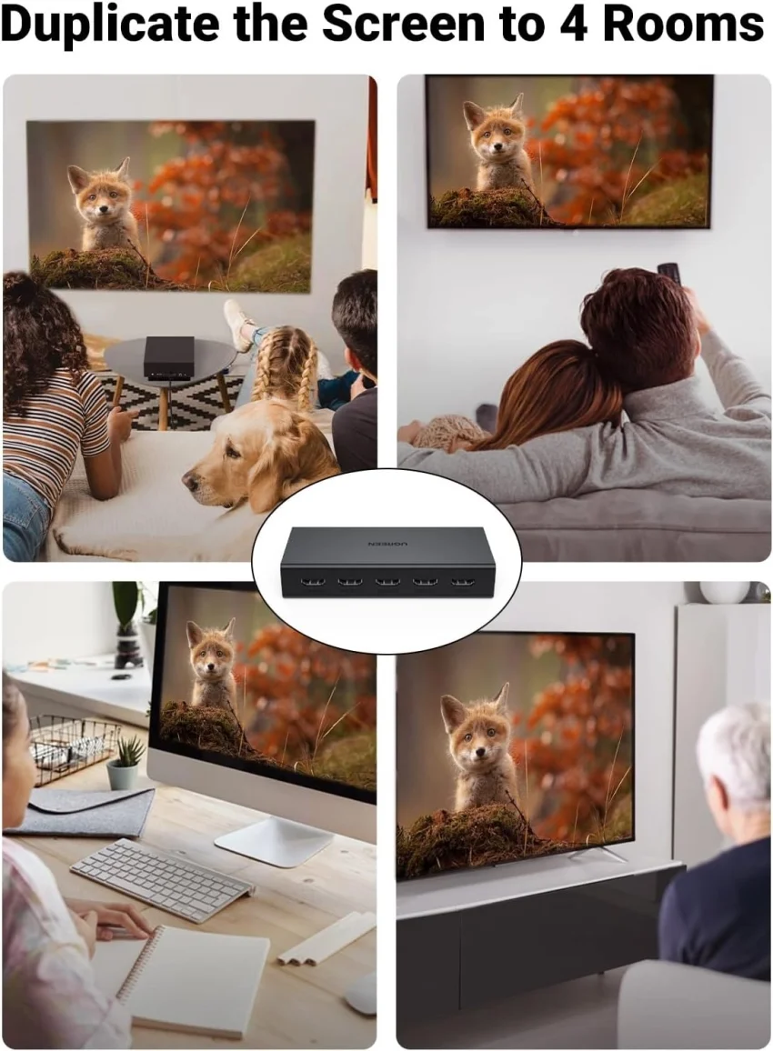 Ugreen 90514 4K60HZ HDMI Splitter v2.0 bộ chia 1 vào 4 ra 1 in 4 Out CM570 — ảnh 6