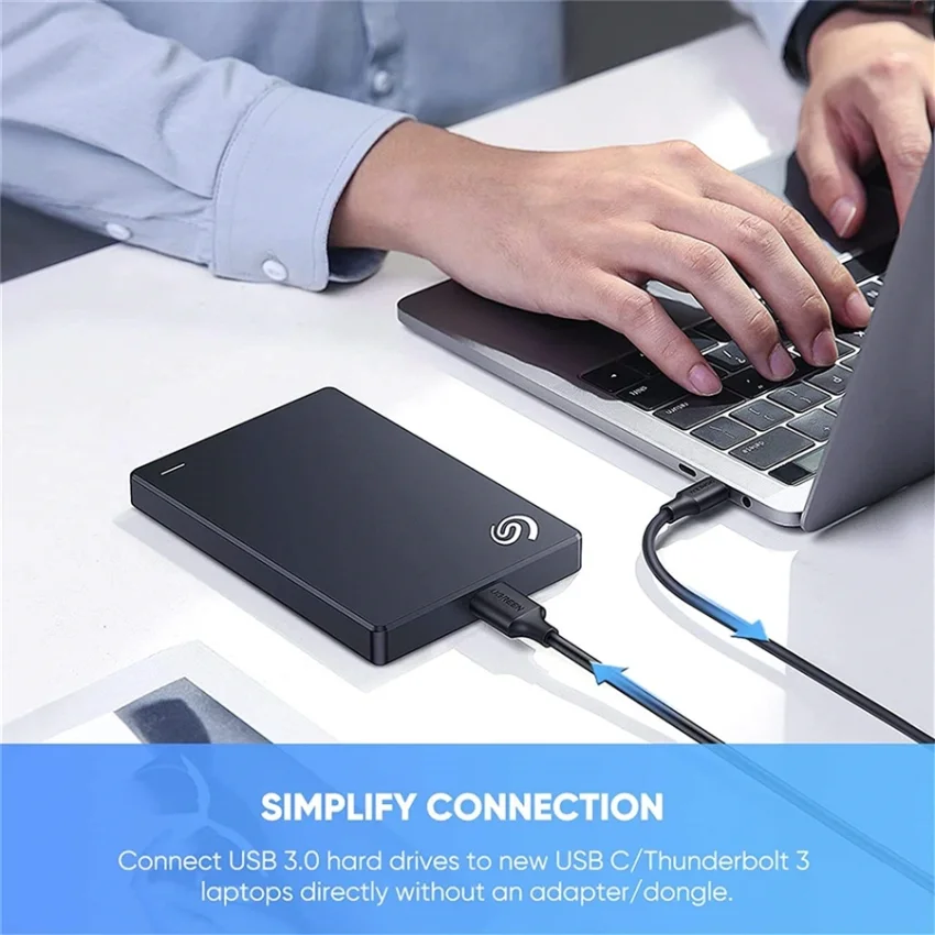 Ugreen 90995 25CM Màu Đen Cáp USB-C sang Micro B 3.0 US312