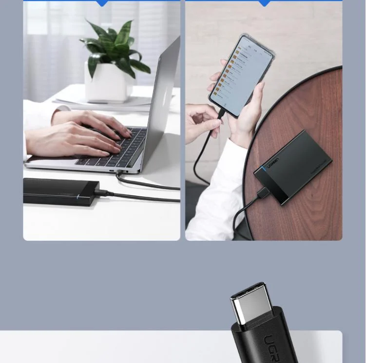 Ugreen 90996 0.5M Màu Đen Cáp USB-C sang Micro B 3.0 US312 — ảnh 7
