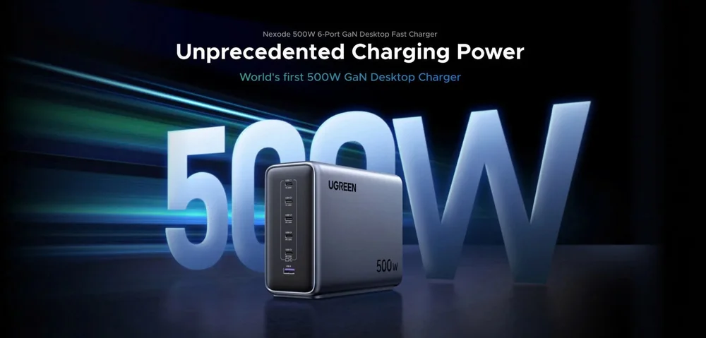 UGREEN ra mắt sản phẩm mới nhất của dòng Nexode: Bộ sạc GaN 500W đầu tiên trên thế giới