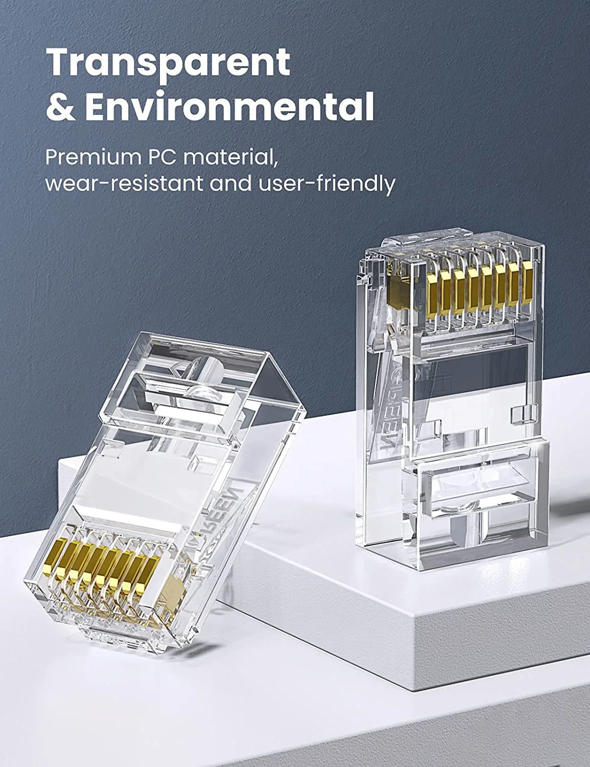 UGREEN RJ45 Network Connector for UTP Cat 5, Cat 5e 100pcs