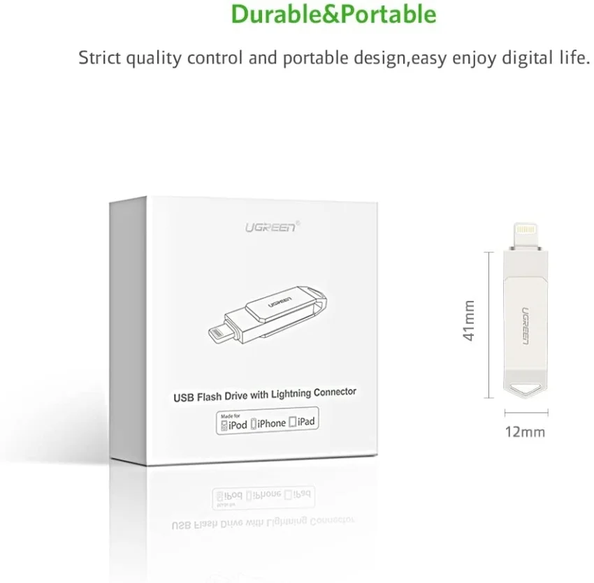 USB 16Gb Cổng USC2.0 Ổ Flash đầu lightning cho iPhone-iPad UGREEN US200 30615 — ảnh 8