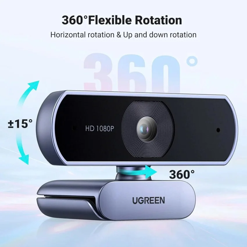 Webcam cắm dây USB dùng cho máy tính Full HD 1080@ 30Hz Ugreen 15728