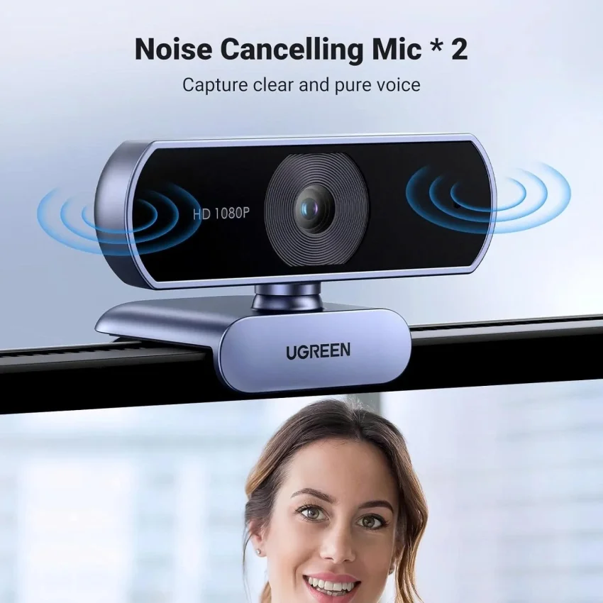 Webcam cắm dây USB dùng cho máy tính Full HD 1080@ 30Hz Ugreen 15728