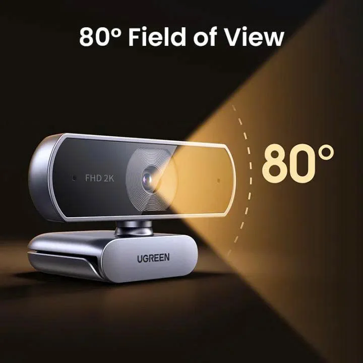 Webcam FullHD dùng cho máy vi tính cắm cổng USB màu đen và xanh Ugreen 25442