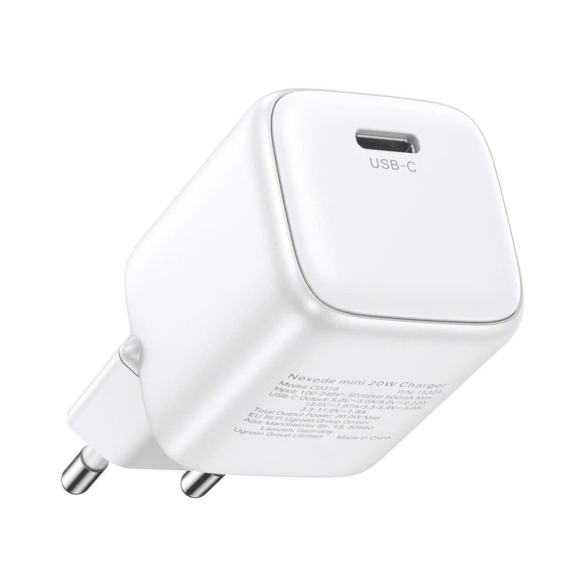 Củ sạc nhanh GaN 30W màu trắng Ugreen CD319 Chân tròn (15326)