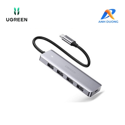 Bộ chia Hub USB-C 4 cổng màu xám Ugreen (70336)