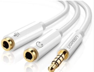 Cáp dữ liệu AV 3.5mm sang 2 đầu 3.5mm truyền âm thanh dài 20cm Ugreen 10789 AV141