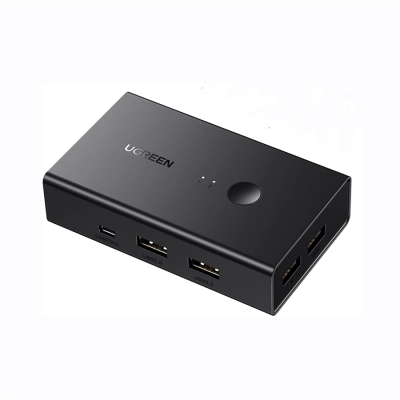 Ugreen 90478 4K 60Hz Bộ chuyển tín hiệu 2 CPU dùng 1 Màn hình cổng HDMI KVM Switch cm571